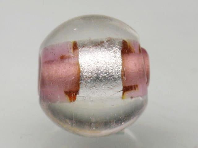 TOKO-BEADS CG917S-06 Silver foil bead 11mm CG917S-06 シルバーフォイルビーズ 11mm Asian bead & African bead  Handmade,Lampeork,bead,asia,india,ethnic,parts,accessory,beads とんぼ玉,ビーズ,トンボ玉,アジア,インド,エスニック,手作り,パーツ,アクセサリー