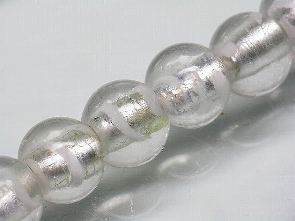 TOKO-BEADS CG918P-01 Silver foil bead (40pcs) 11mm CG918P-01 シルバーフォイルビーズ（40個パック） 11mm Asian bead & African bead  Handmade,Lampeork,bead,asia,india,ethnic,parts,accessory,beads とんぼ玉,ビーズ,トンボ玉,アジア,インド,エスニック,手作り,パーツ,アクセサリー