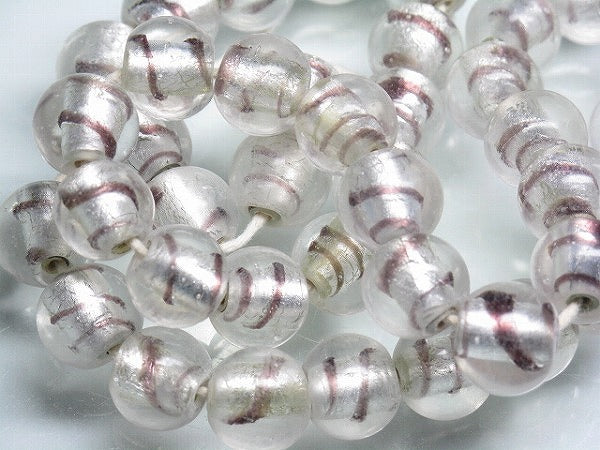 TOKO-BEADS CG918P-03 Silver foil bead (40pcs) 11mm CG918P-03 シルバーフォイルビーズ（40個パック） 11mm Asian bead & African bead  Handmade,Lampeork,bead,asia,india,ethnic,parts,accessory,beads とんぼ玉,ビーズ,トンボ玉,アジア,インド,エスニック,手作り,パーツ,アクセサリー