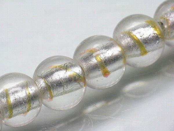 TOKO-BEADS CG918P-06 Silver foil bead (40pcs) 11mm CG918P-06 シルバーフォイルビーズ（40個パック） 11mm Asian bead & African bead  Handmade,Lampeork,bead,asia,india,ethnic,parts,accessory,beads とんぼ玉,ビーズ,トンボ玉,アジア,インド,エスニック,手作り,パーツ,アクセサリー