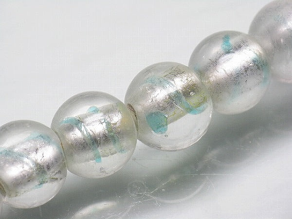TOKO-BEADS CG918P-07 Silver foil bead (40pcs) 11mm CG918P-07 シルバーフォイルビーズ（40個パック） 11mm Asian bead & African bead  Handmade,Lampeork,bead,asia,india,ethnic,parts,accessory,beads とんぼ玉,ビーズ,トンボ玉,アジア,インド,エスニック,手作り,パーツ,アクセサリー
