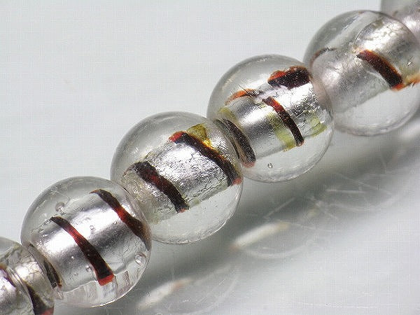 TOKO-BEADS CG918P-09 Silver foil bead (40pcs) 11mm CG918P-09 シルバーフォイルビーズ（40個パック） 11mm Asian bead & African bead  Handmade,Lampeork,bead,asia,india,ethnic,parts,accessory,beads とんぼ玉,ビーズ,トンボ玉,アジア,インド,エスニック,手作り,パーツ,アクセサリー