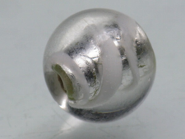 TOKO-BEADS CG918S-01 Silver foil bead 11mm CG918S-01 シルバーフォイルビーズ 11mm Asian bead & African bead  Handmade,Lampeork,bead,asia,india,ethnic,parts,accessory,beads とんぼ玉,ビーズ,トンボ玉,アジア,インド,エスニック,手作り,パーツ,アクセサリー