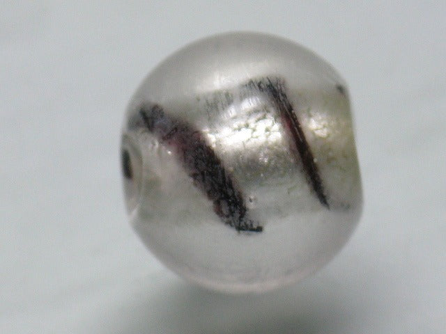 TOKO-BEADS CG918S-04 Silver foil bead 11mm CG918S-04 シルバーフォイルビーズ 11mm Asian bead & African bead  Handmade,Lampeork,bead,asia,india,ethnic,parts,accessory,beads とんぼ玉,ビーズ,トンボ玉,アジア,インド,エスニック,手作り,パーツ,アクセサリー