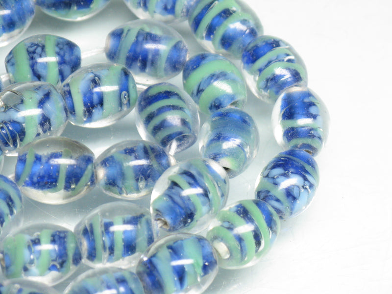 | TOKO-BEADS |CG922N-04 インドビーズ（連） 9~10mmとんぼ玉,ビーズ,トンボ玉,アジア,インド,エスニック,手作り,パーツ,アクセサリー