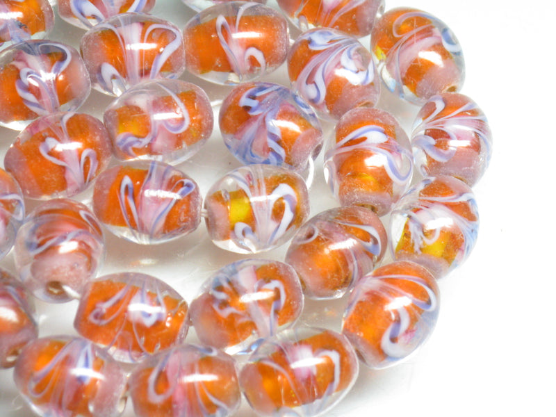 | TOKO-BEADS |CG922N-05 インドビーズ（連） 10~10.5mmとんぼ玉,ビーズ,トンボ玉,アジア,インド,エスニック,手作り,パーツ,アクセサリー