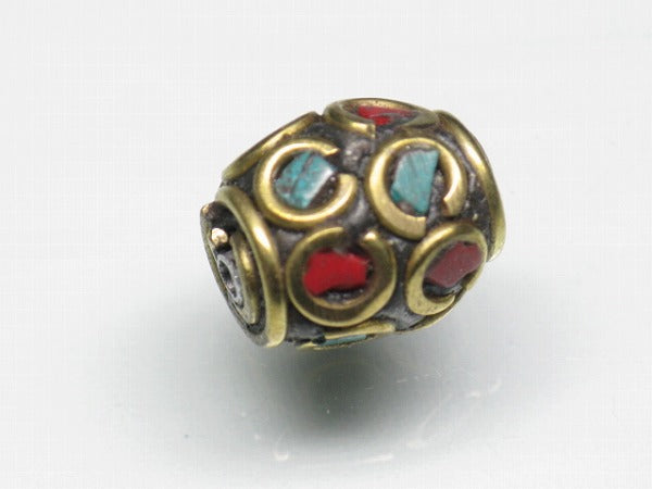 TOKO-BEADS CL101-14 Indian Ladakh bead 10mm CL101-14 ラダックビーズ 10mm Asian bead & African bead  Handmade,Lampeork,bead,asia,india,ethnic,parts,accessory,beads とんぼ玉,ビーズ,トンボ玉,アジア,インド,エスニック,手作り,パーツ,アクセサリー
