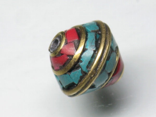 TOKO-BEADS CL101-28 Indian Ladakh bead 12mm CL101-28 ラダックビーズ 12mm Asian bead & African bead  Handmade,Lampeork,bead,asia,india,ethnic,parts,accessory,beads とんぼ玉,ビーズ,トンボ玉,アジア,インド,エスニック,手作り,パーツ,アクセサリー