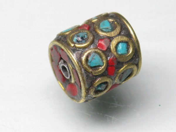 TOKO-BEADS CL101-39 Indian Ladakh bead 10mm CL101-39 ラダックビーズ 10mm Asian bead & African bead  Handmade,Lampeork,bead,asia,india,ethnic,parts,accessory,beads とんぼ玉,ビーズ,トンボ玉,アジア,インド,エスニック,手作り,パーツ,アクセサリー