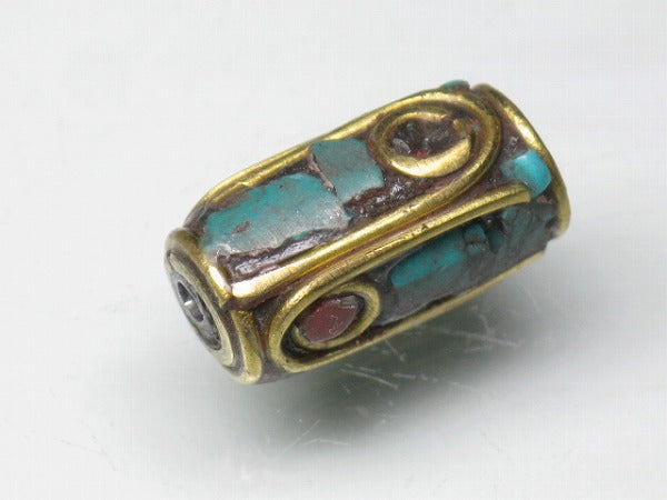 TOKO-BEADS CL101-42 Indian Ladakh bead 7mm CL101-42 ラダックビーズ 7mm Asian bead & African bead  Handmade,Lampeork,bead,asia,india,ethnic,parts,accessory,beads とんぼ玉,ビーズ,トンボ玉,アジア,インド,エスニック,手作り,パーツ,アクセサリー