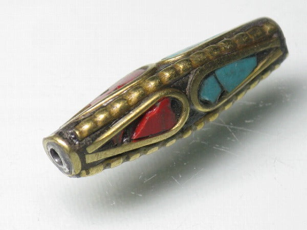 TOKO-BEADS CL101-46 Indian Ladakh bead 7.5mm CL101-46 ラダックビーズ 7.5mm Asian bead & African bead  Handmade,Lampeork,bead,asia,india,ethnic,parts,accessory,beads とんぼ玉,ビーズ,トンボ玉,アジア,インド,エスニック,手作り,パーツ,アクセサリー