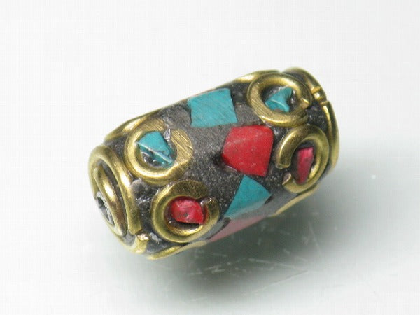 TOKO-BEADS CL101-49 Indian Ladakh bead 8.5mm CL101-49 ラダックビーズ 8.5mm Asian bead & African bead  Handmade,Lampeork,bead,asia,india,ethnic,parts,accessory,beads とんぼ玉,ビーズ,トンボ玉,アジア,インド,エスニック,手作り,パーツ,アクセサリー
