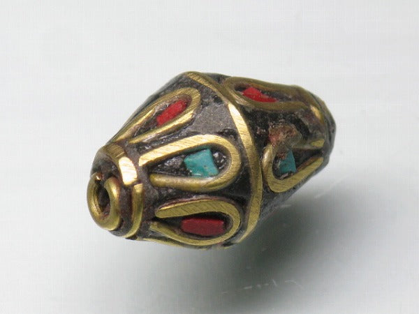 TOKO-BEADS CL101-53 Indian Ladakh bead 10mm CL101-53 ラダックビーズ 10mm Asian bead & African bead  Handmade,Lampeork,bead,asia,india,ethnic,parts,accessory,beads とんぼ玉,ビーズ,トンボ玉,アジア,インド,エスニック,手作り,パーツ,アクセサリー