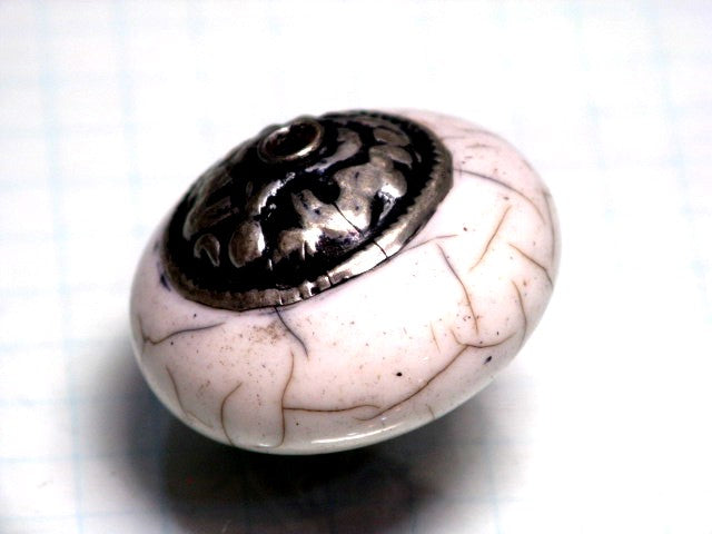 TOKO-BEADS CL101-66 Indian Ladakh bead 26mm CL101-66 インドビーズ 26mm Asian bead & African bead  Handmade,Lampeork,bead,asia,india,ethnic,parts,accessory,beads とんぼ玉,ビーズ,トンボ玉,アジア,インド,エスニック,手作り,パーツ,アクセサリー