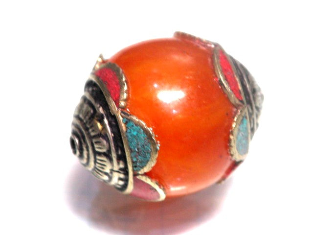 TOKO-BEADS CL101-73 Indian Ladakh bead 22mm CL101-73 インドビーズ 22mm Asian bead & African bead  Handmade,Lampeork,bead,asia,india,ethnic,parts,accessory,beads とんぼ玉,ビーズ,トンボ玉,アジア,インド,エスニック,手作り,パーツ,アクセサリー