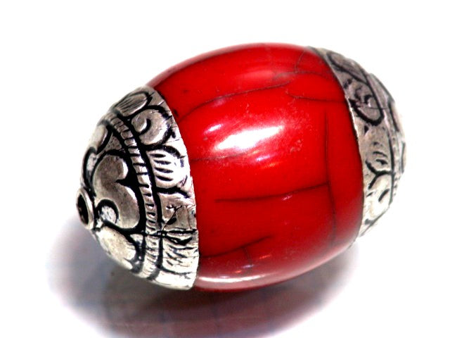 TOKO-BEADS CL101-79 Indian Ladakh bead 22mm CL101-79 インドビーズ 22mm Asian bead & African bead  Handmade,Lampeork,bead,asia,india,ethnic,parts,accessory,beads とんぼ玉,ビーズ,トンボ玉,アジア,インド,エスニック,手作り,パーツ,アクセサリー