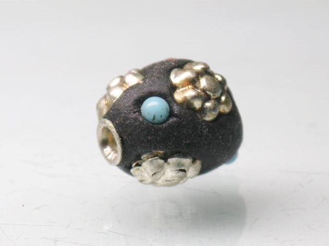 TOKO-BEADS CL201-09 Indian Ladakh bead 9.5mm CL201-09 ラダックビーズ 9.5mm Asian bead & African bead  Handmade,Lampeork,bead,asia,india,ethnic,parts,accessory,beads とんぼ玉,ビーズ,トンボ玉,アジア,インド,エスニック,手作り,パーツ,アクセサリー