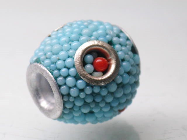 TOKO-BEADS CL201-26 Indian Ladakh bead 14mm CL201-26 ラダックビーズ 14mm Asian bead & African bead  Handmade,Lampeork,bead,asia,india,ethnic,parts,accessory,beads とんぼ玉,ビーズ,トンボ玉,アジア,インド,エスニック,手作り,パーツ,アクセサリー