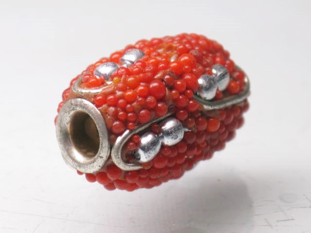 | TOKO-BEADS |CL201-37 ラダックビーズ 12mmとんぼ玉,ビーズ,トンボ玉,アジア,インド,エスニック,手作り,パーツ,アクセサリー