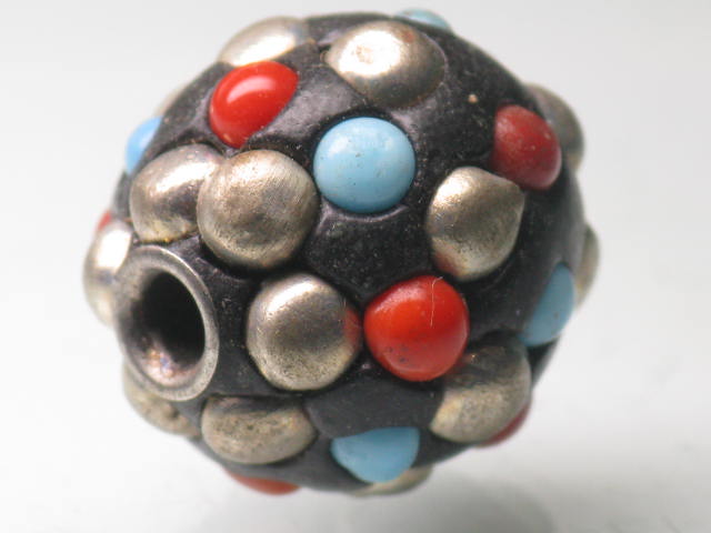 TOKO-BEADS CL201-56 Indian Ladakh bead 17mm CL201-56 ラダックビーズ 17mm Asian bead & African bead  Handmade,Lampeork,bead,asia,india,ethnic,parts,accessory,beads とんぼ玉,ビーズ,トンボ玉,アジア,インド,エスニック,手作り,パーツ,アクセサリー
