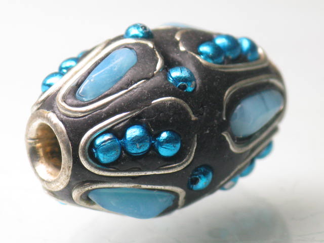TOKO-BEADS CL201-71 Indian Ladakh bead 13mm CL201-71 ラダックビーズ 13mm Asian bead & African bead  Handmade,Lampeork,bead,asia,india,ethnic,parts,accessory,beads とんぼ玉,ビーズ,トンボ玉,アジア,インド,エスニック,手作り,パーツ,アクセサリー