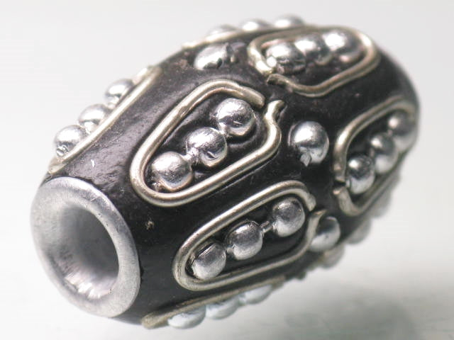 TOKO-BEADS CL201-73 Indian Ladakh bead 14.5mm CL201-73 ラダックビーズ 14.5mm Asian bead & African bead  Handmade,Lampeork,bead,asia,india,ethnic,parts,accessory,beads とんぼ玉,ビーズ,トンボ玉,アジア,インド,エスニック,手作り,パーツ,アクセサリー