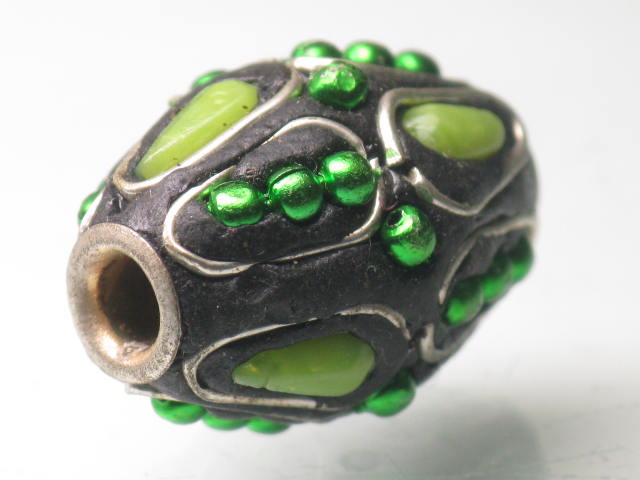 TOKO-BEADS CL201-74 Indian Ladakh bead 14mm CL201-74 ラダックビーズ 14mm Asian bead & African bead  Handmade,Lampeork,bead,asia,india,ethnic,parts,accessory,beads とんぼ玉,ビーズ,トンボ玉,アジア,インド,エスニック,手作り,パーツ,アクセサリー