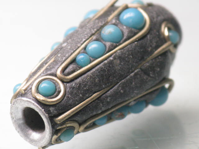 TOKO-BEADS CL201-75 Indian Ladakh bead 13mm CL201-75 ラダックビーズ 13mm Asian bead & African bead  Handmade,Lampeork,bead,asia,india,ethnic,parts,accessory,beads とんぼ玉,ビーズ,トンボ玉,アジア,インド,エスニック,手作り,パーツ,アクセサリー