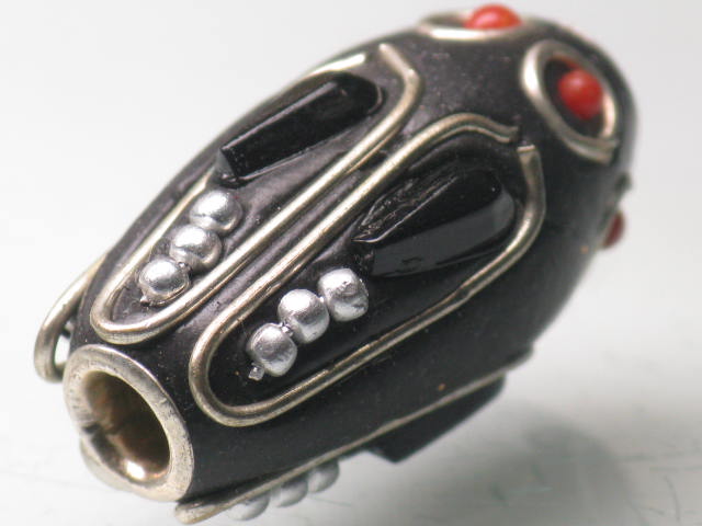 TOKO-BEADS CL201-78 Indian Ladakh bead 12.5mm CL201-78 ラダックビーズ 12.5mm Asian bead & African bead  Handmade,Lampeork,bead,asia,india,ethnic,parts,accessory,beads とんぼ玉,ビーズ,トンボ玉,アジア,インド,エスニック,手作り,パーツ,アクセサリー