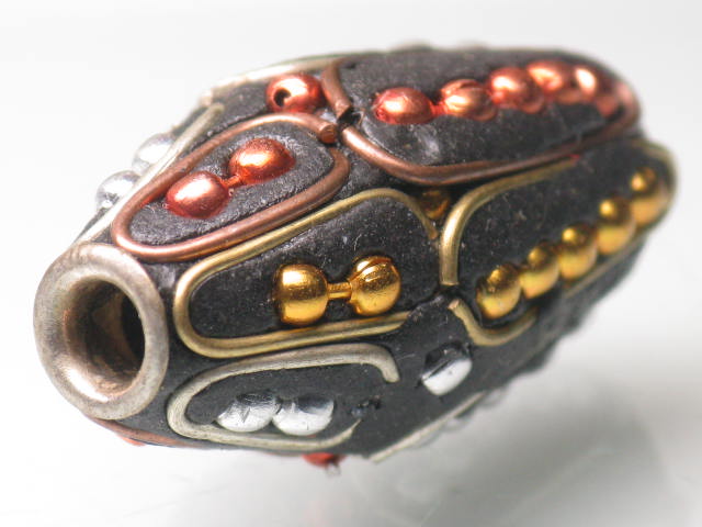 TOKO-BEADS CL201-88 Indian Ladakh bead 14.5mm CL201-88 ラダックビーズ 14.5mm Asian bead & African bead  Handmade,Lampeork,bead,asia,india,ethnic,parts,accessory,beads とんぼ玉,ビーズ,トンボ玉,アジア,インド,エスニック,手作り,パーツ,アクセサリー