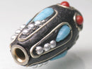 TOKO-BEADS CL201-95 Indian Ladakh bead 14mm CL201-95 ラダックビーズ 14mm Asian bead & African bead  Handmade,Lampeork,bead,asia,india,ethnic,parts,accessory,beads とんぼ玉,ビーズ,トンボ玉,アジア,インド,エスニック,手作り,パーツ,アクセサリー