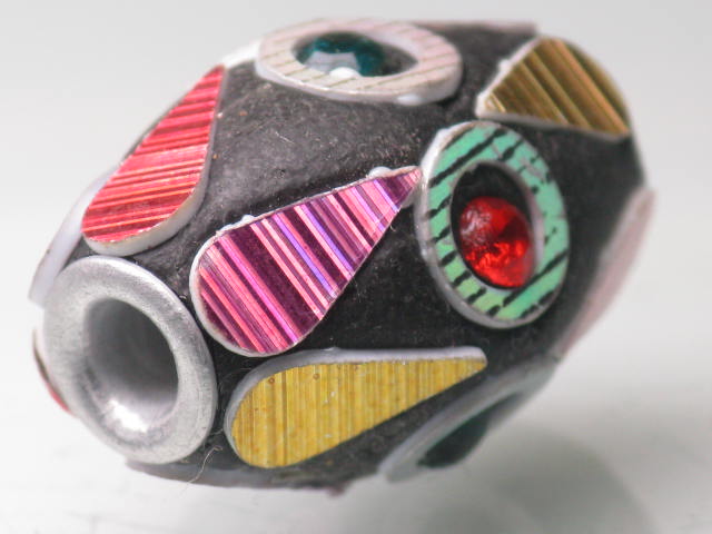 TOKO-BEADS CL201-98 Indian Ladakh bead 16mm CL201-98 ラダックビーズ 16mm Asian bead & African bead  Handmade,Lampeork,bead,asia,india,ethnic,parts,accessory,beads とんぼ玉,ビーズ,トンボ玉,アジア,インド,エスニック,手作り,パーツ,アクセサリー