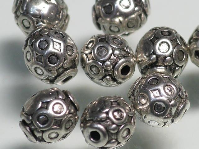 | TOKO-BEADS |CM022P メタルビーズ（50個パック） 6.5mm 在庫限りとんぼ玉,ビーズ,トンボ玉,アジア,インド,エスニック,手作り,パーツ,アクセサリー