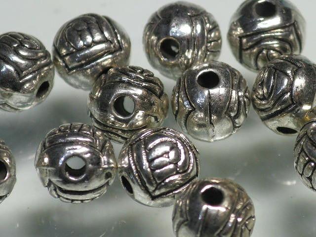 | TOKO-BEADS |CM024P メタルビーズ（50個パック） 6mm 在庫限りとんぼ玉,ビーズ,トンボ玉,アジア,インド,エスニック,手作り,パーツ,アクセサリー