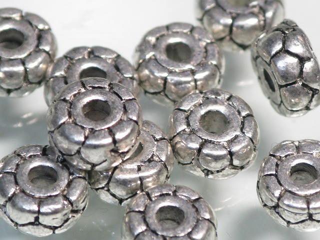 | TOKO-BEADS |CM152P メタルビーズ（50個パック） 7mmとんぼ玉,ビーズ,トンボ玉,アジア,インド,エスニック,手作り,パーツ,アクセサリー