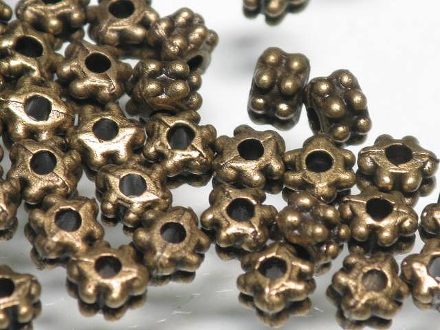 | TOKO-BEADS |CM166P メタルビーズ（50個パック） 4mmとんぼ玉,ビーズ,トンボ玉,アジア,インド,エスニック,手作り,パーツ,アクセサリー