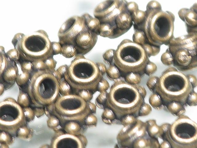 | TOKO-BEADS |CM167P メタルビーズ（50個パック） 5mmとんぼ玉,ビーズ,トンボ玉,アジア,インド,エスニック,手作り,パーツ,アクセサリー