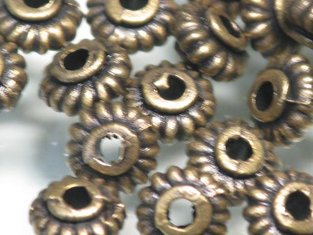 | TOKO-BEADS |CM173P メタルビーズ（50個パック） 5.5mmとんぼ玉,ビーズ,トンボ玉,アジア,インド,エスニック,手作り,パーツ,アクセサリー