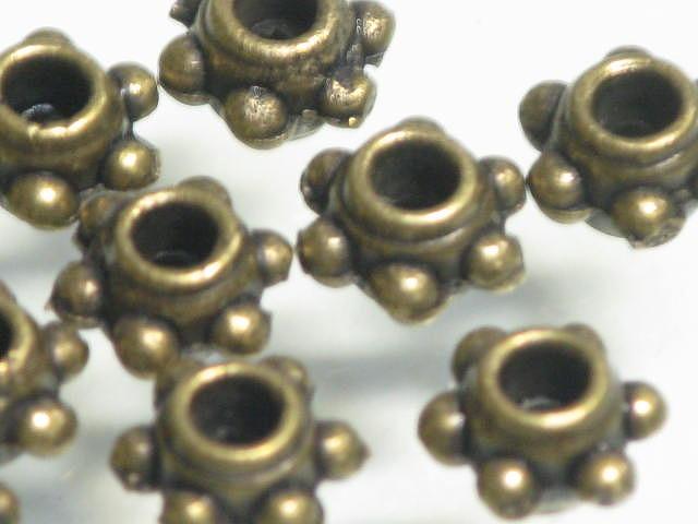 | TOKO-BEADS |CM214P メタルビーズ（50個パック） 4.5mmとんぼ玉,ビーズ,トンボ玉,アジア,インド,エスニック,手作り,パーツ,アクセサリー