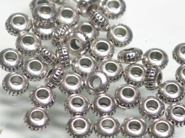 | TOKO-BEADS |CM221P-01 メタルビーズ（50個パック） 3.4mmとんぼ玉,ビーズ,トンボ玉,アジア,インド,エスニック,手作り,パーツ,アクセサリー