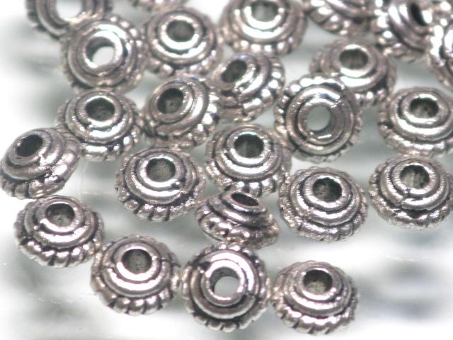 | TOKO-BEADS |CM221P-08 メタルビーズ（50個パック） 4.6mmとんぼ玉,ビーズ,トンボ玉,アジア,インド,エスニック,手作り,パーツ,アクセサリー