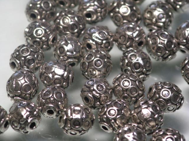 | TOKO-BEADS |CM221P-28 メタルビーズ（50個パック） 6.2mmとんぼ玉,ビーズ,トンボ玉,アジア,インド,エスニック,手作り,パーツ,アクセサリー