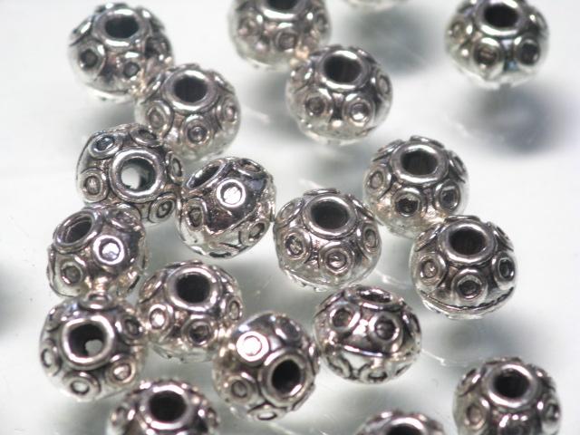 TOKO-BEADS CM221-29P Metal bead (50pcs) 7mm CM221-29P メタルビーズ（50個パック） 7mm Asian bead & African bead  Handmade,Lampeork,bead,asia,india,ethnic,parts,accessory,beads とんぼ玉,ビーズ,トンボ玉,アジア,インド,エスニック,手作り,パーツ,アクセサリー