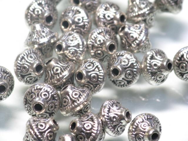 TOKO-BEADS CM221-45P Metal bead (50pcs) 7mm CM221-45P メタルビーズ（50個パック） 7mm Asian bead & African bead  Handmade,Lampeork,bead,asia,india,ethnic,parts,accessory,beads とんぼ玉,ビーズ,トンボ玉,アジア,インド,エスニック,手作り,パーツ,アクセサリー