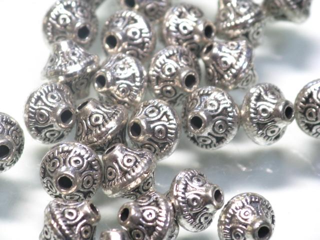 | TOKO-BEADS |CM221P-45 メタルビーズ（50個パック） 7mmとんぼ玉,ビーズ,トンボ玉,アジア,インド,エスニック,手作り,パーツ,アクセサリー