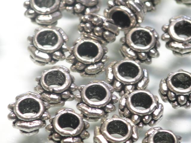 | TOKO-BEADS |CM221P-48 メタルビーズ（50個パック） 6.7mmとんぼ玉,ビーズ,トンボ玉,アジア,インド,エスニック,手作り,パーツ,アクセサリー