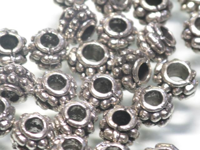 | TOKO-BEADS |CM221P-49 メタルビーズ（50個パック） 6.3mmとんぼ玉,ビーズ,トンボ玉,アジア,インド,エスニック,手作り,パーツ,アクセサリー