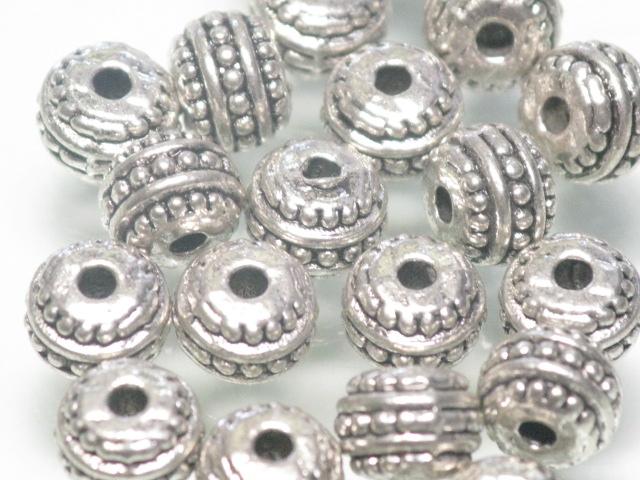 | TOKO-BEADS |CM222P-25 メタルビーズ（50個パック） 6.7mmとんぼ玉,ビーズ,トンボ玉,アジア,インド,エスニック,手作り,パーツ,アクセサリー