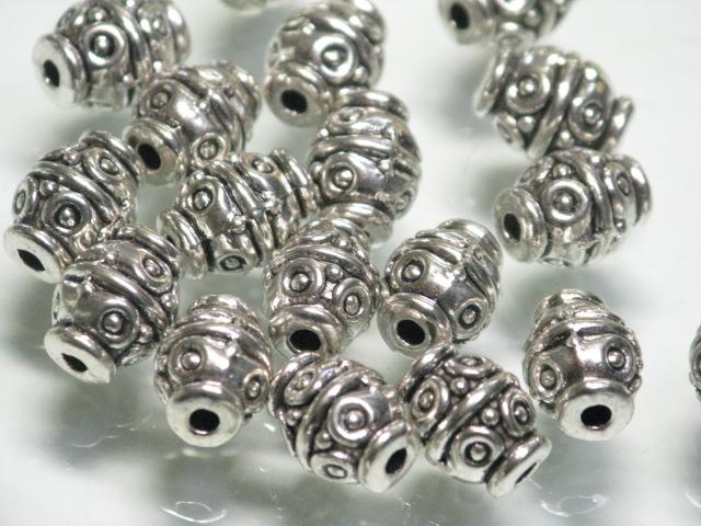 | TOKO-BEADS |CM223P-58 メタルビーズ（50個パック） 6.5mmとんぼ玉,ビーズ,トンボ玉,アジア,インド,エスニック,手作り,パーツ,アクセサリー