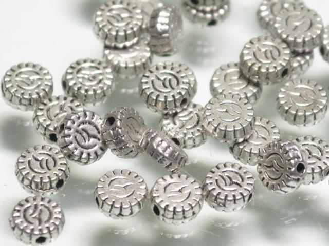 | TOKO-BEADS |CM224P-01 メタルビーズ（50個パック） 4.7mmとんぼ玉,ビーズ,トンボ玉,アジア,インド,エスニック,手作り,パーツ,アクセサリー